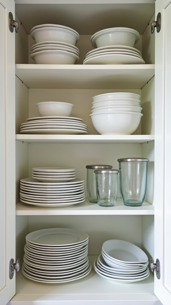 organized kitchen with practical storage