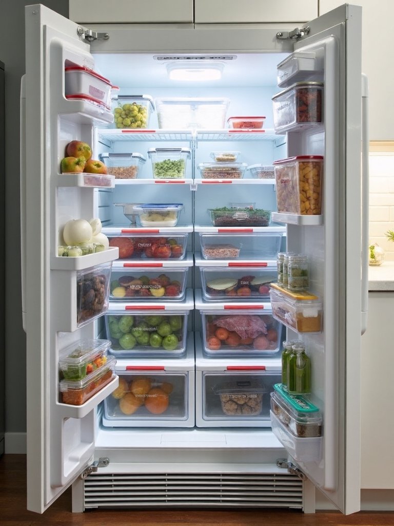 organized refrigerator zones maximize efficiency