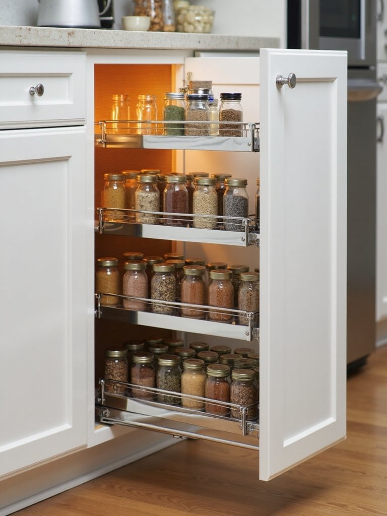 organized spice storage space saving convenience