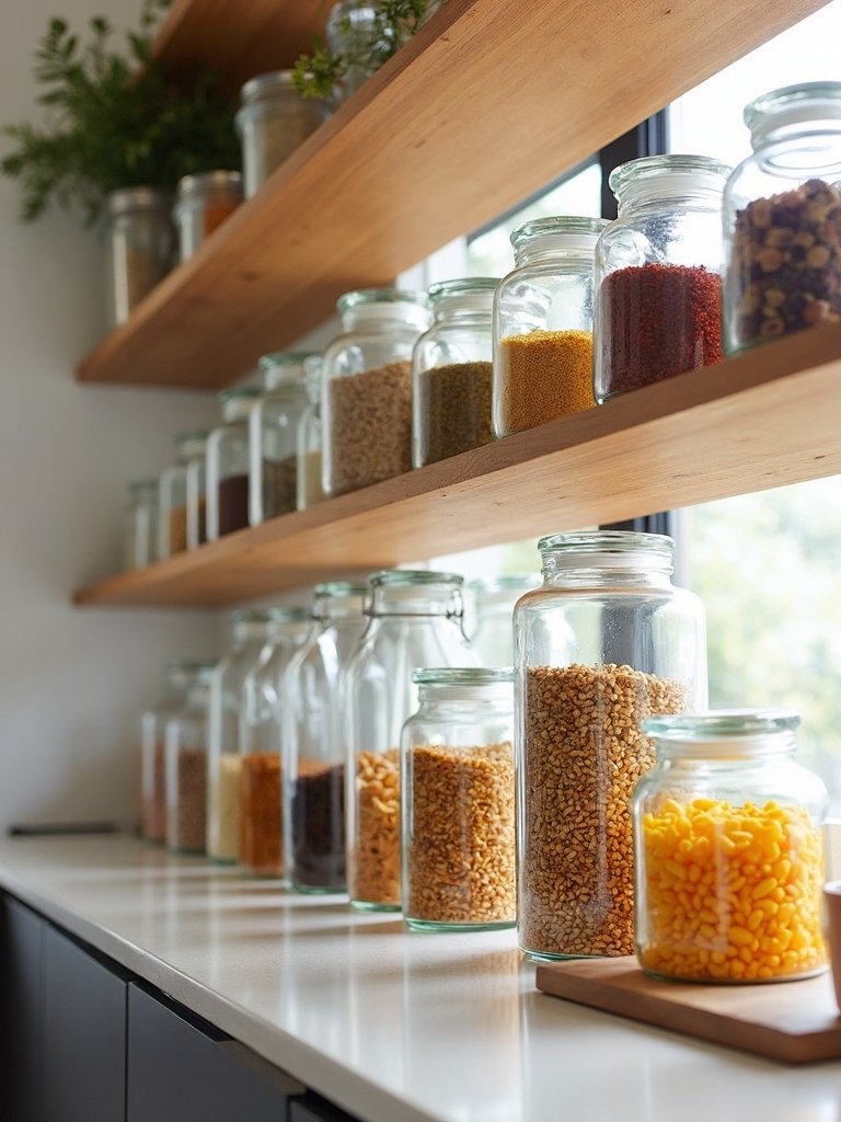 organized stylish practical kitchen storage