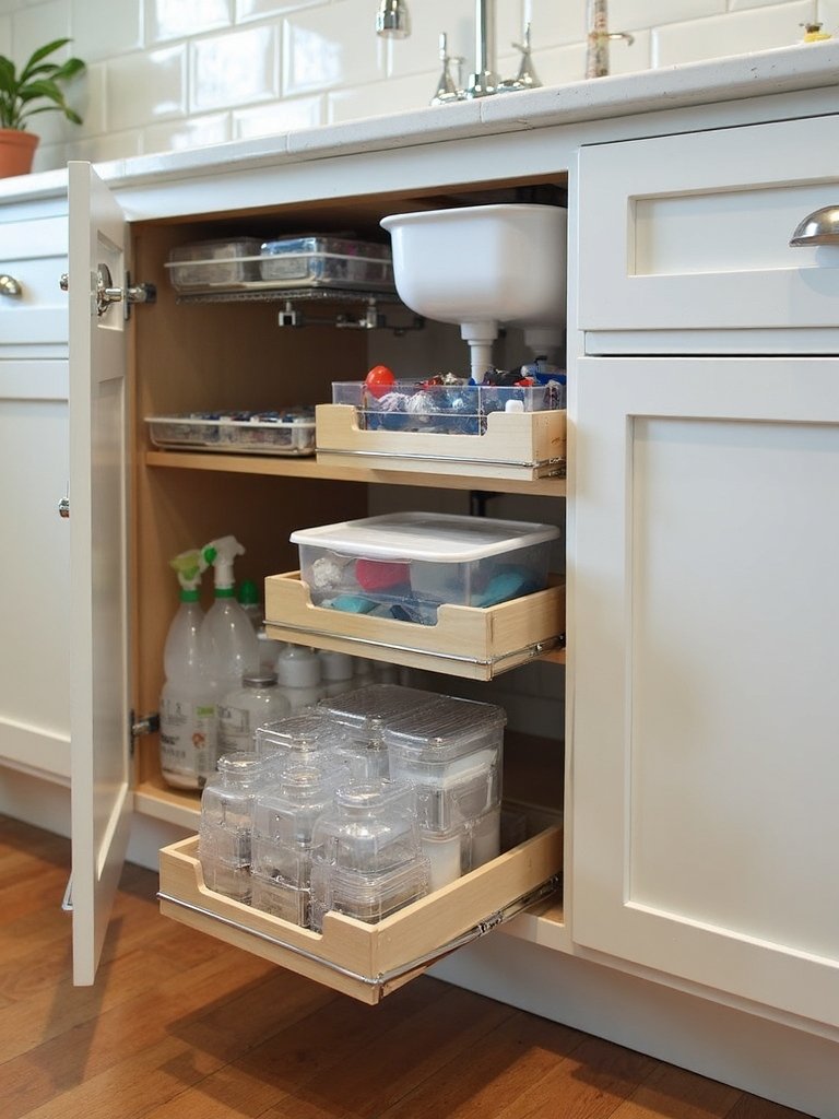 organized under sink storage solution