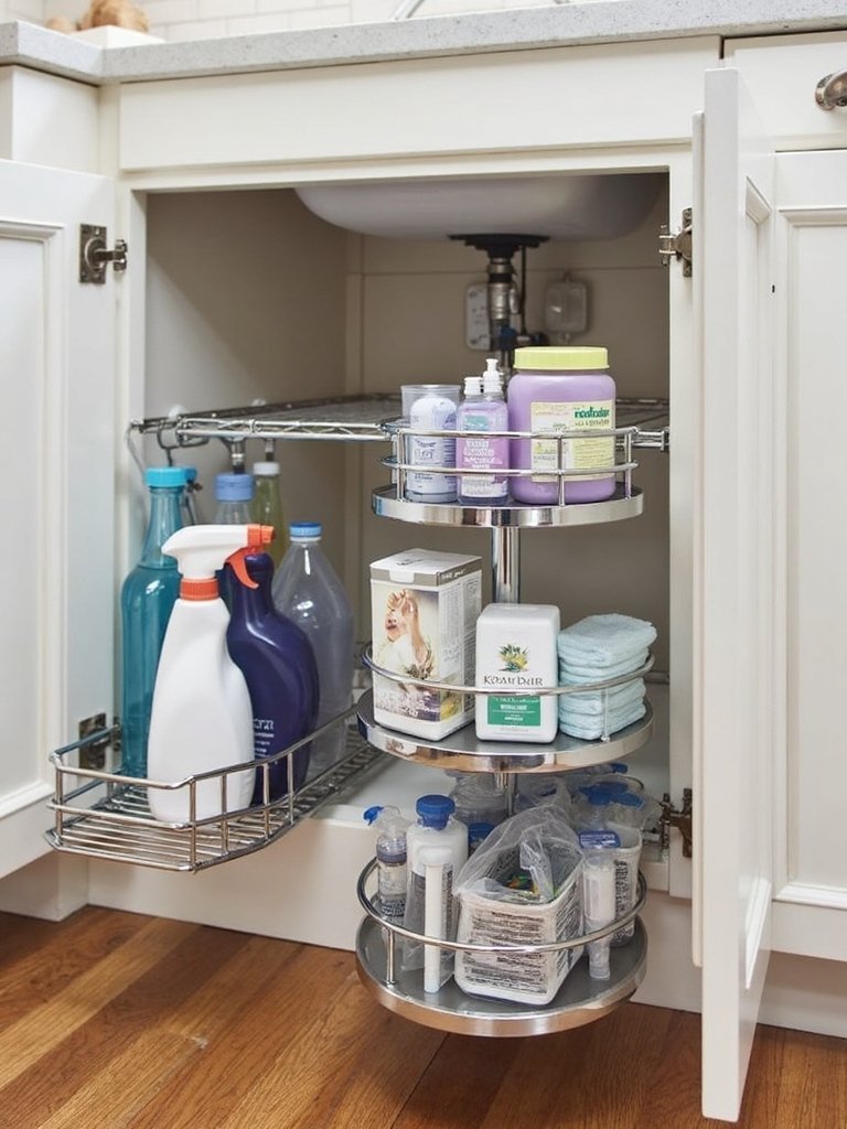 organized under sink storage solutions