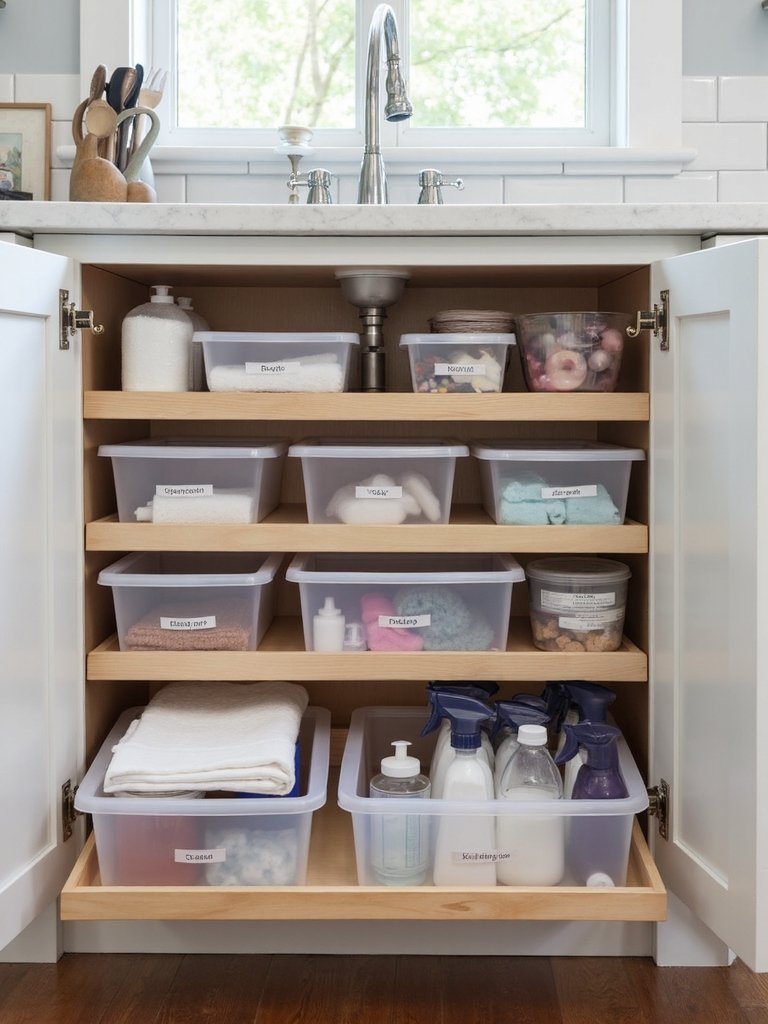 organized under sink storage transformation