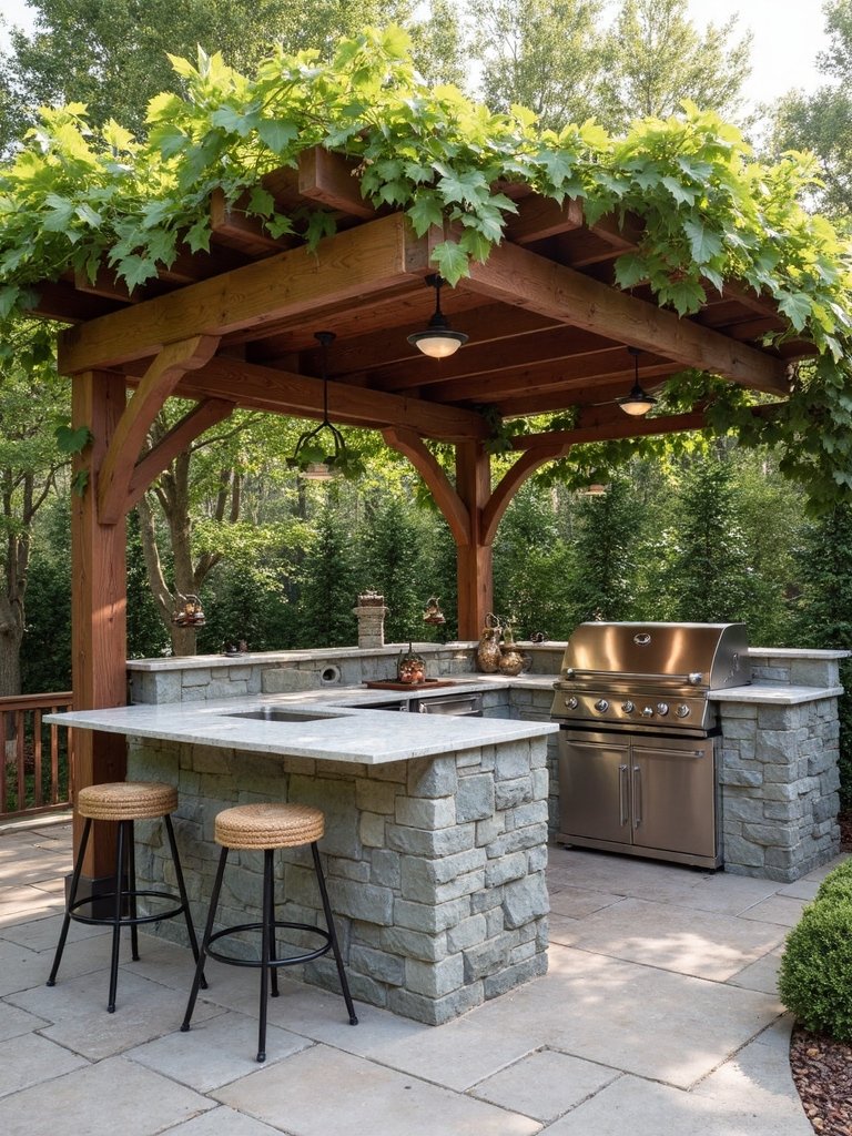 outdoor cooking sanctuary created