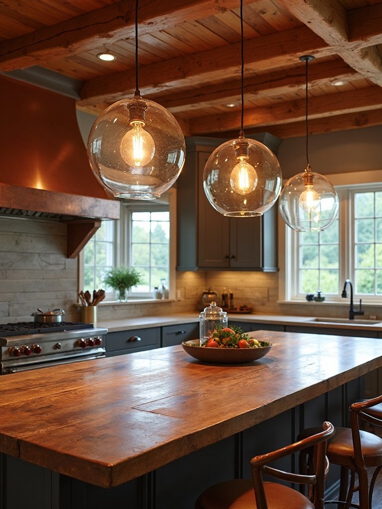 oversized modern rustic pendant lights