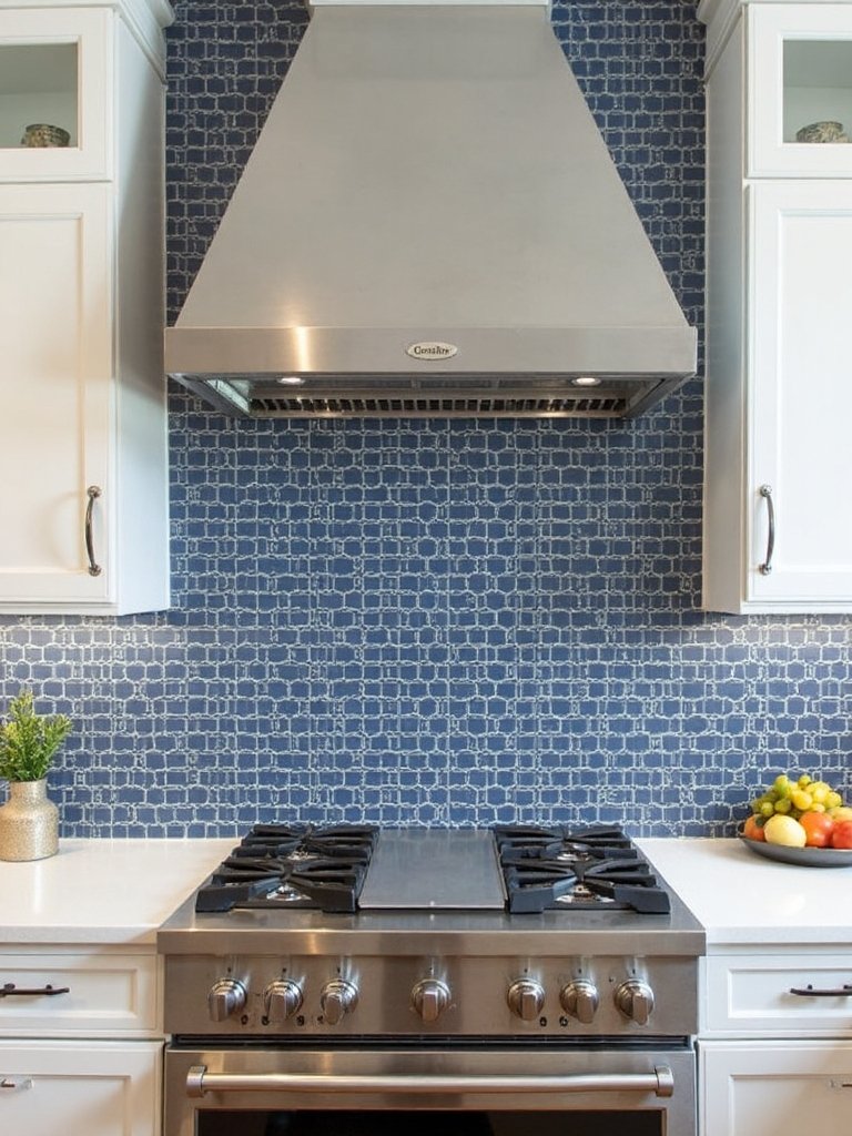 patterned tile focal backsplash design statement