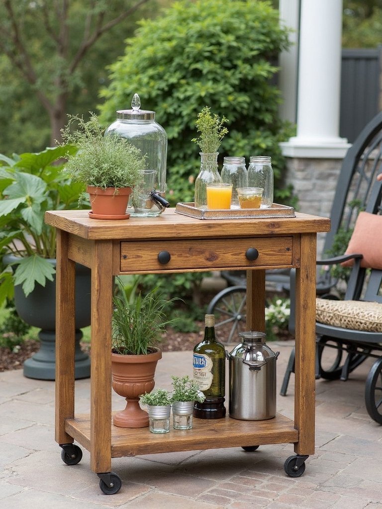 portable chilled organized outdoor beverage station