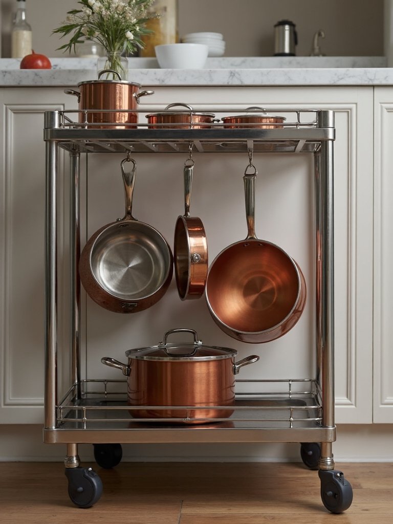 portable versatile space saving kitchen organization