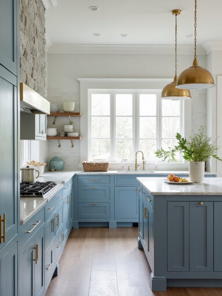powder blue elegance kitchen