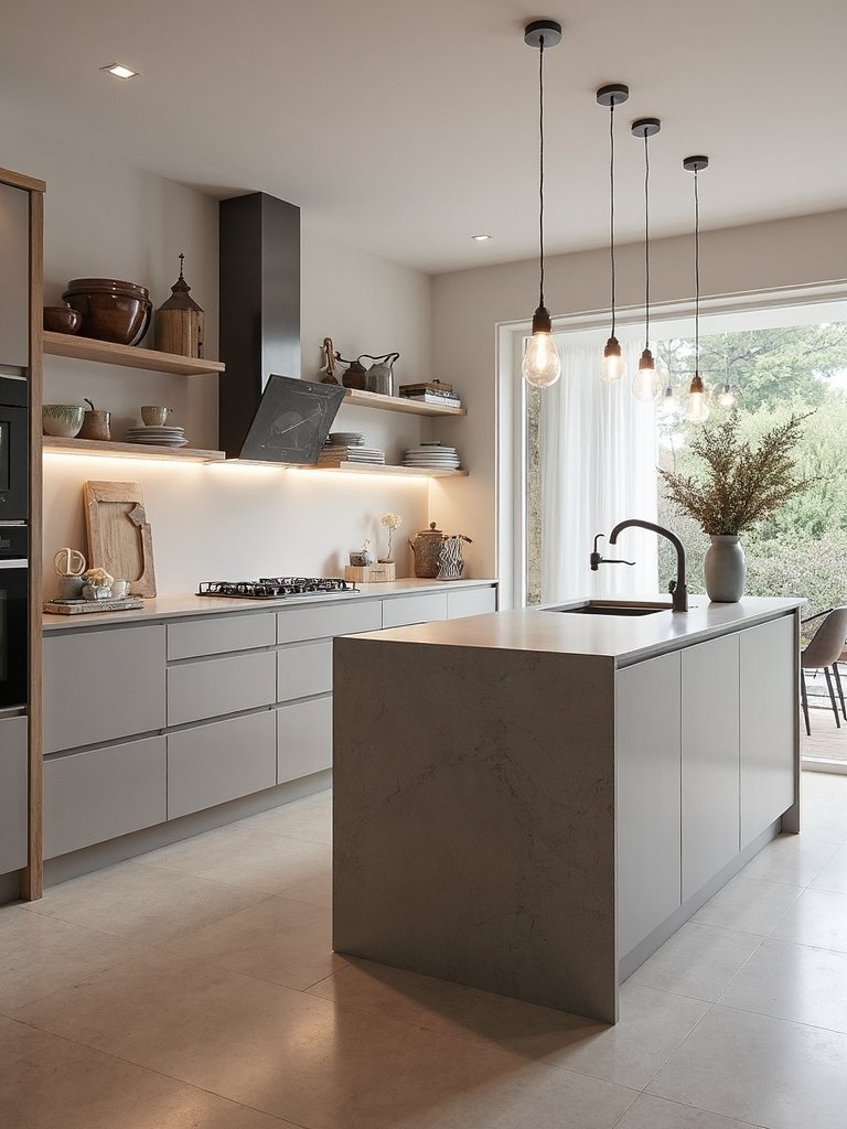 practical space saving kitchen peninsula