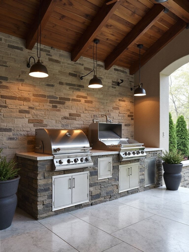 professional smoker outdoor kitchen