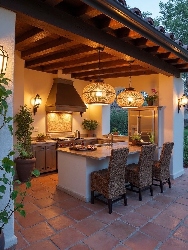 rattan and iron elegance