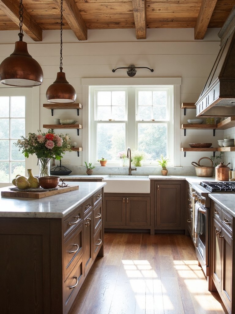 refined farmhouse charm with rustic appeal
