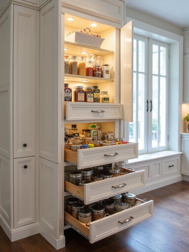 refined storage solution for cabinets