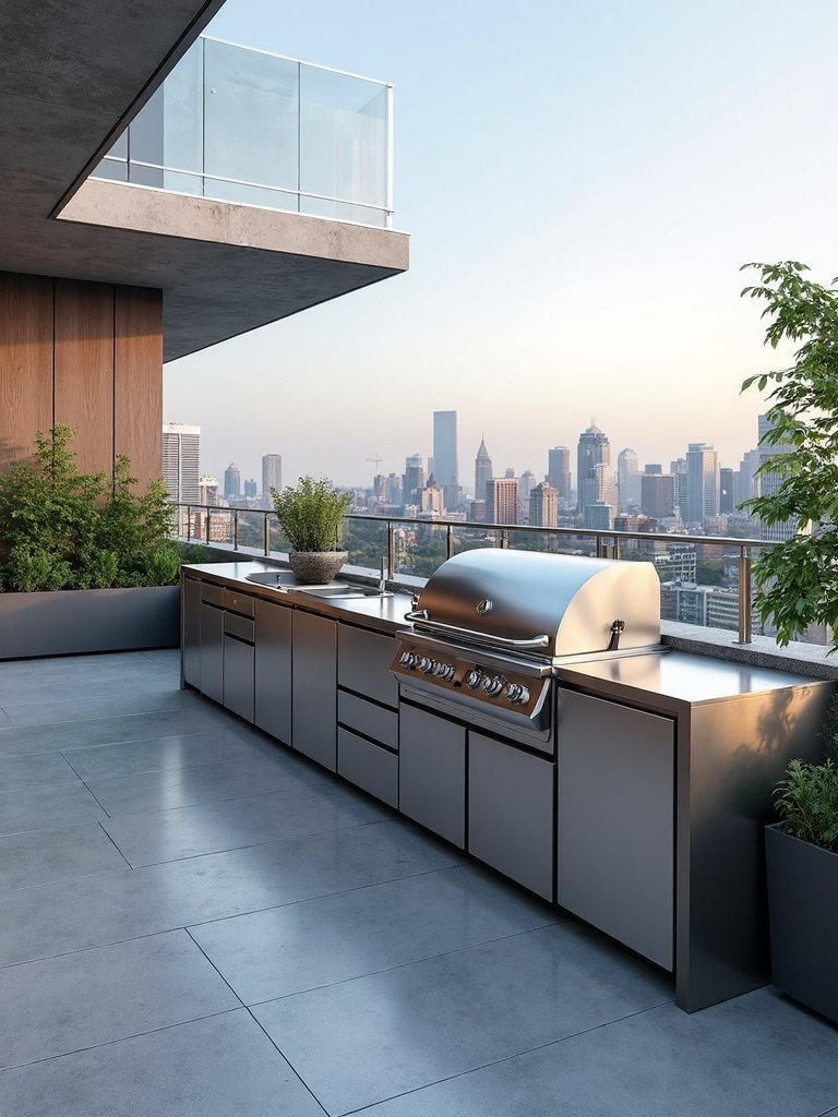 refined urban terrace kitchen