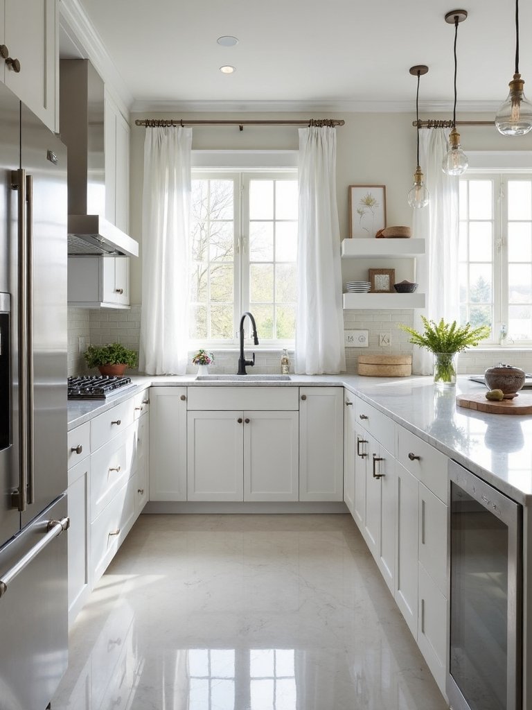 reflective surfaces maximize natural light