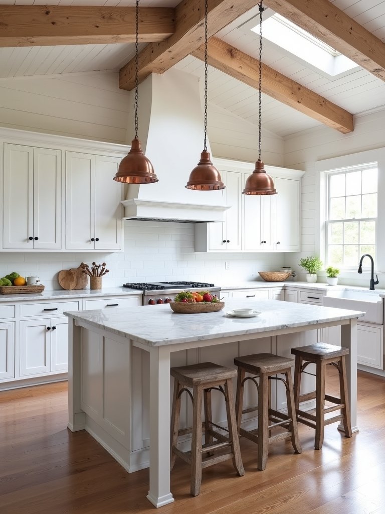 rustic cozy farmhouse inspired kitchen makeover