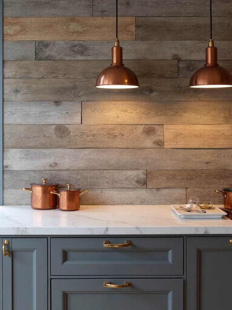 rustic distressed wood planks decor