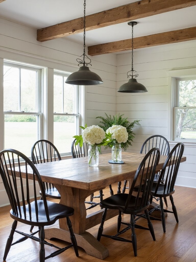 rustic farmhouse dining centerpiece