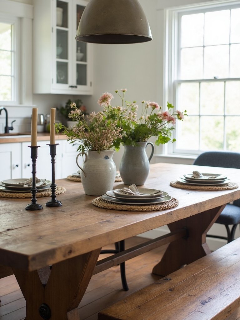 rustic farmhouse dining charm elements
