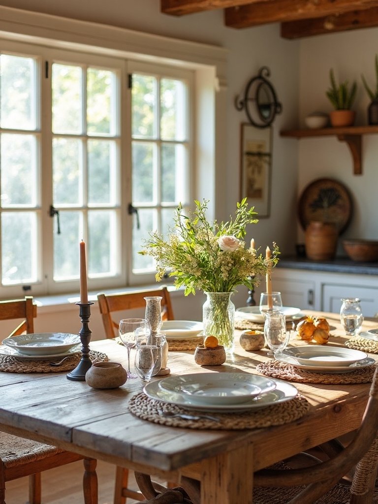 rustic farmhouse natural wood elements