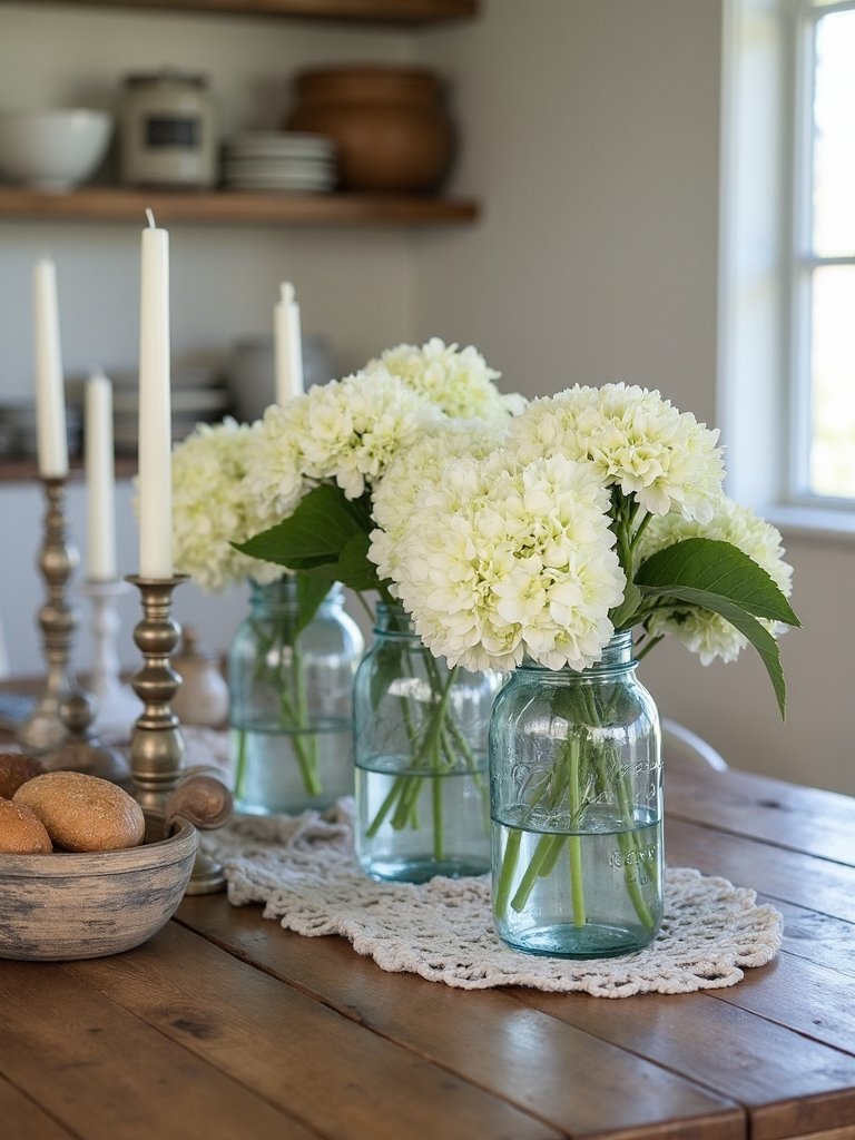 rustic farmhouse table centerpiece charm