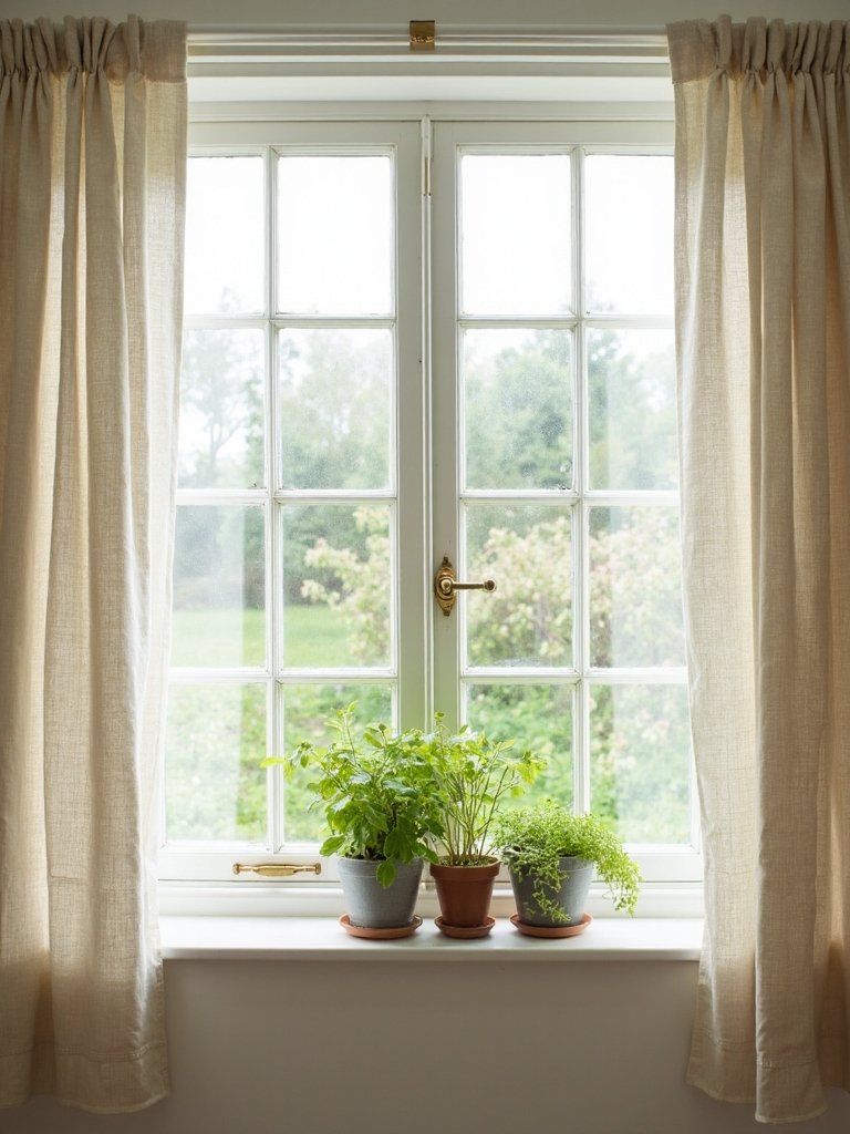 rustic farmhouse window hardware accents