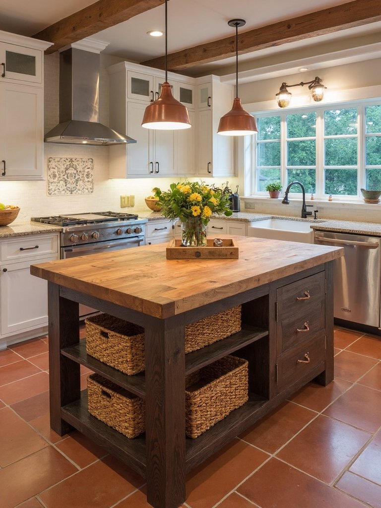 rustic functional charming custom kitchen islands