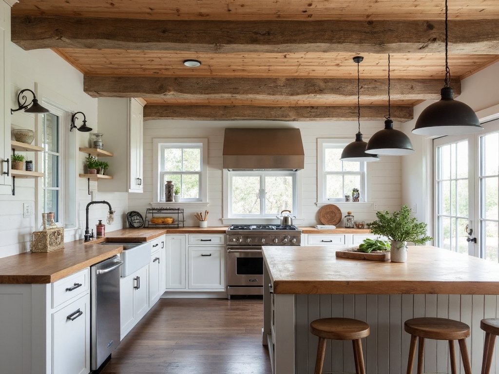 rustic industrial contrast contemporary