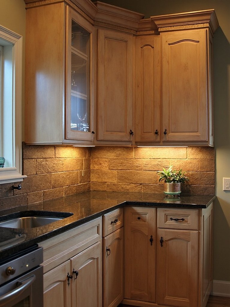 rustic industrial kitchen backsplash design