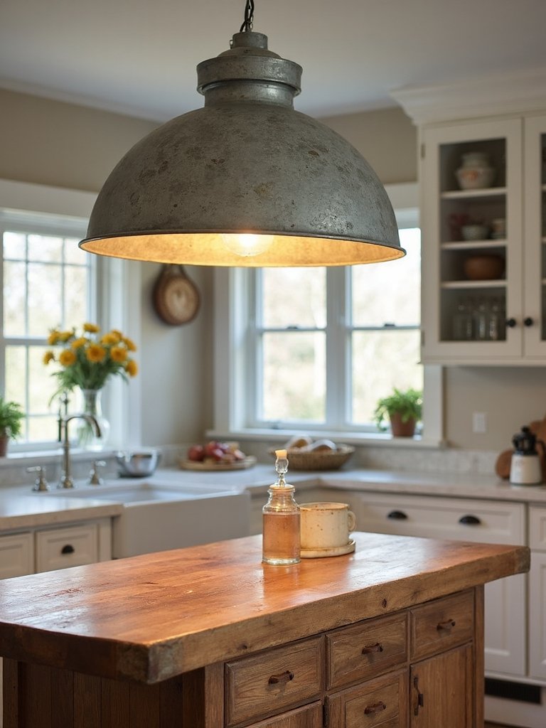rustic industrial statement pendant light
