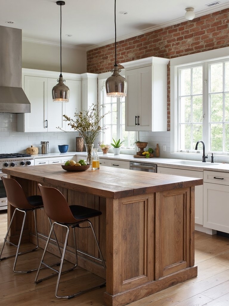 rustic islands modern seating