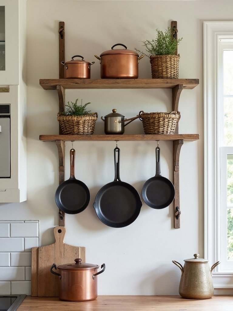 rustic ladder kitchen storage organizer
