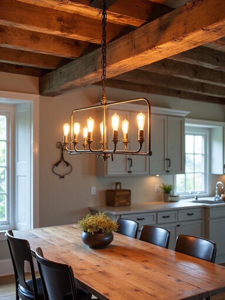 rustic layered adjustable sophisticated lighting