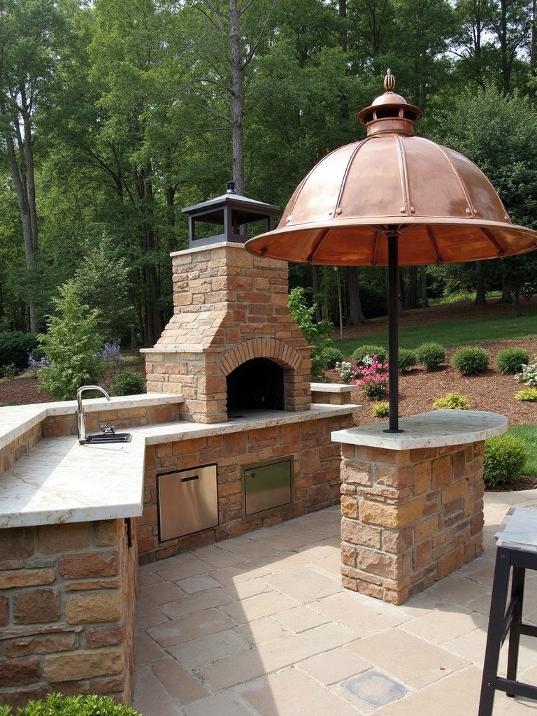 rustic luxury outdoor cooking