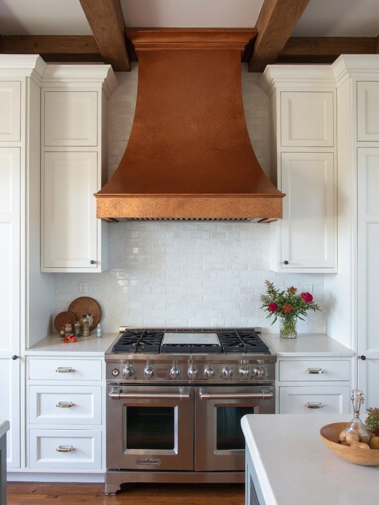 rustic modern range hoods