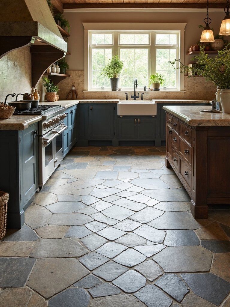 rustic organic aged handcrafted natural stone tiles