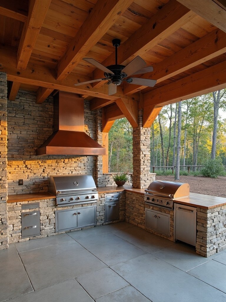 rustic outdoor kitchen design