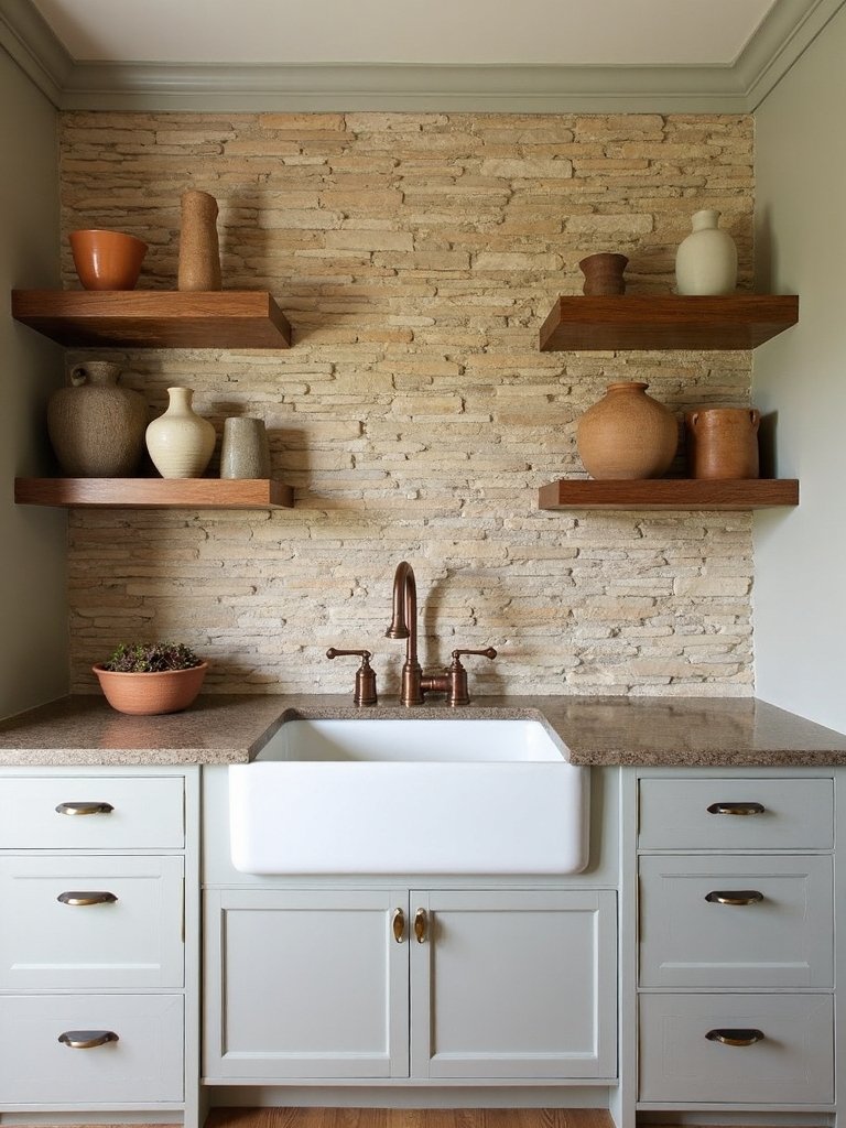 rustic textured backsplash designs