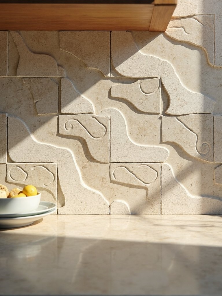 sculptural luminous versatile natural limestone tiles