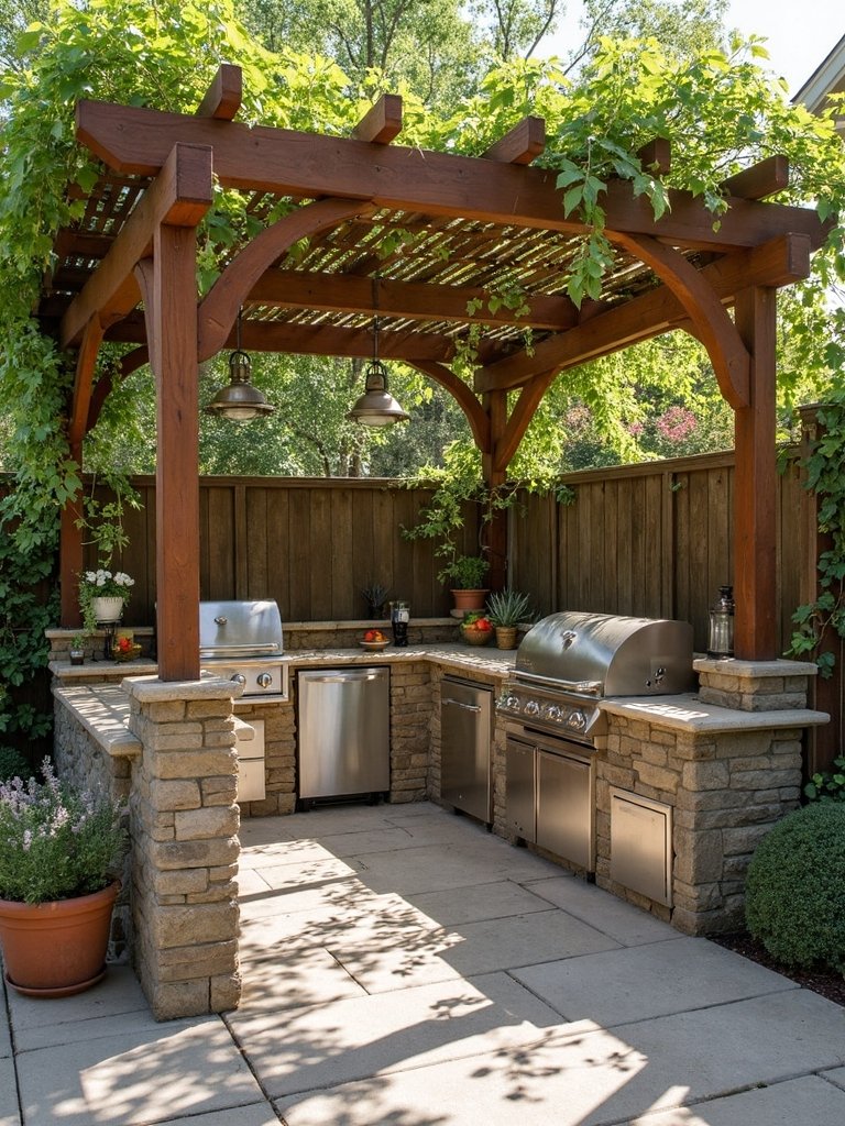 seamless outdoor kitchen oasis