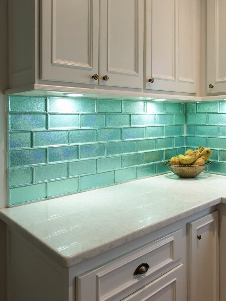 shimmering glass subway tile sophistication