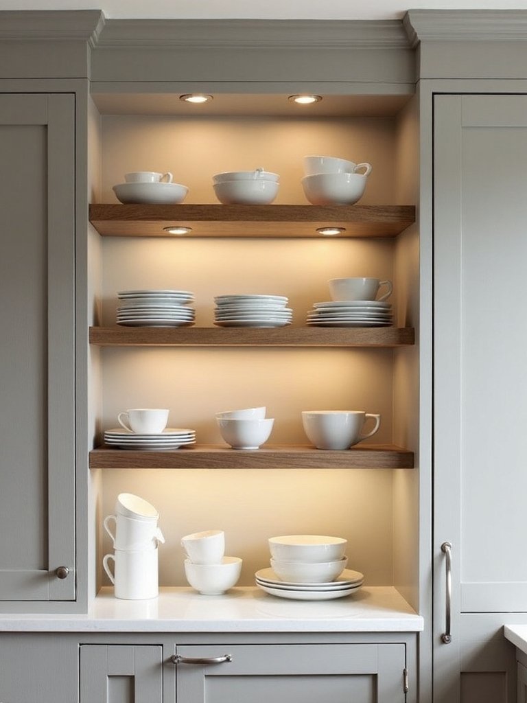 showcase dishware with dedicated display