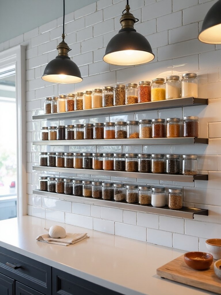 sleek contemporary magnetic spice storage