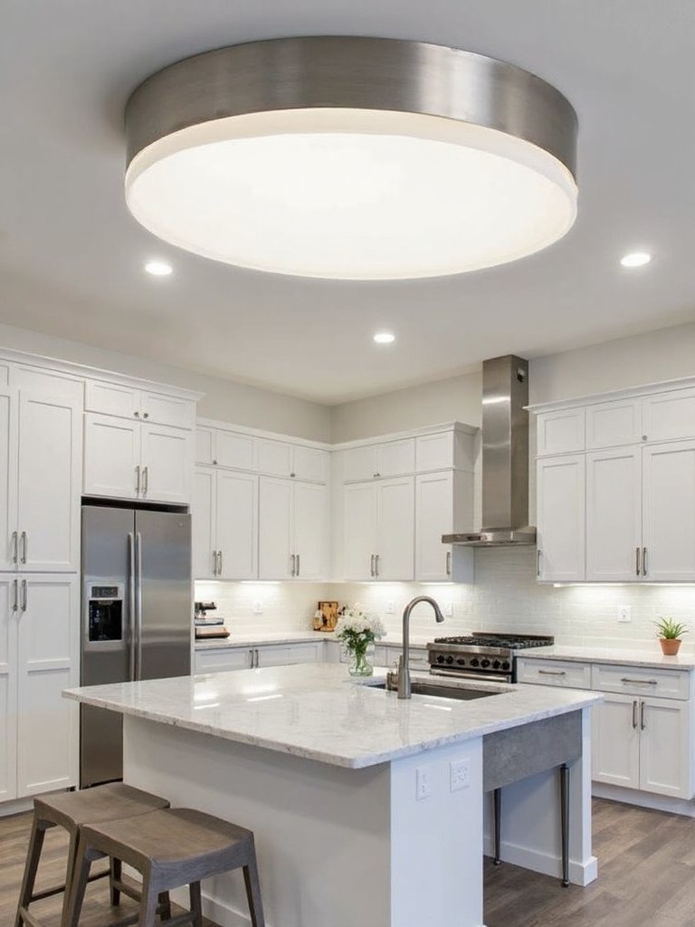 sleek energy efficient overhead lighting