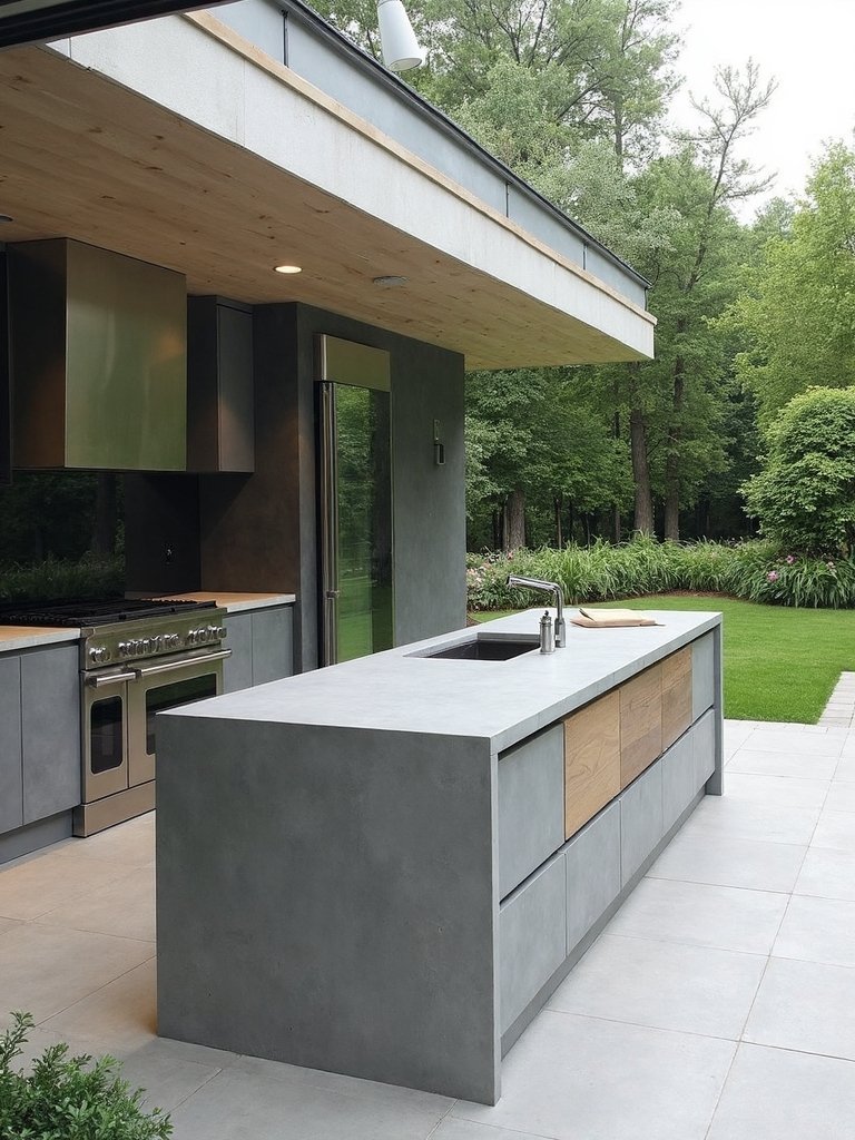 sleek minimalist concrete design