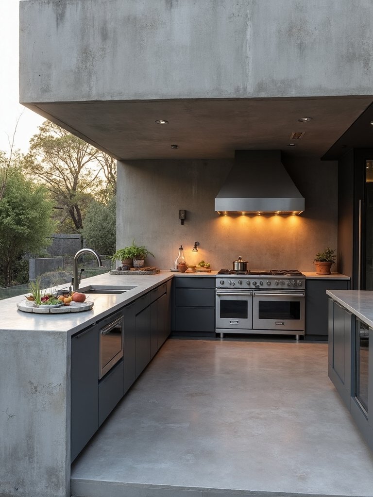 sleek modern outdoor kitchens