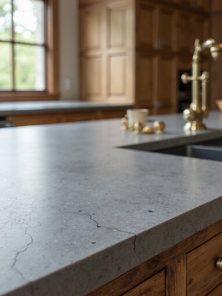 sleek rustic sintered stone countertops