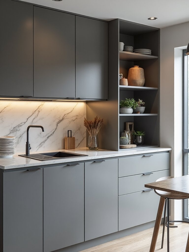 small grey kitchen design