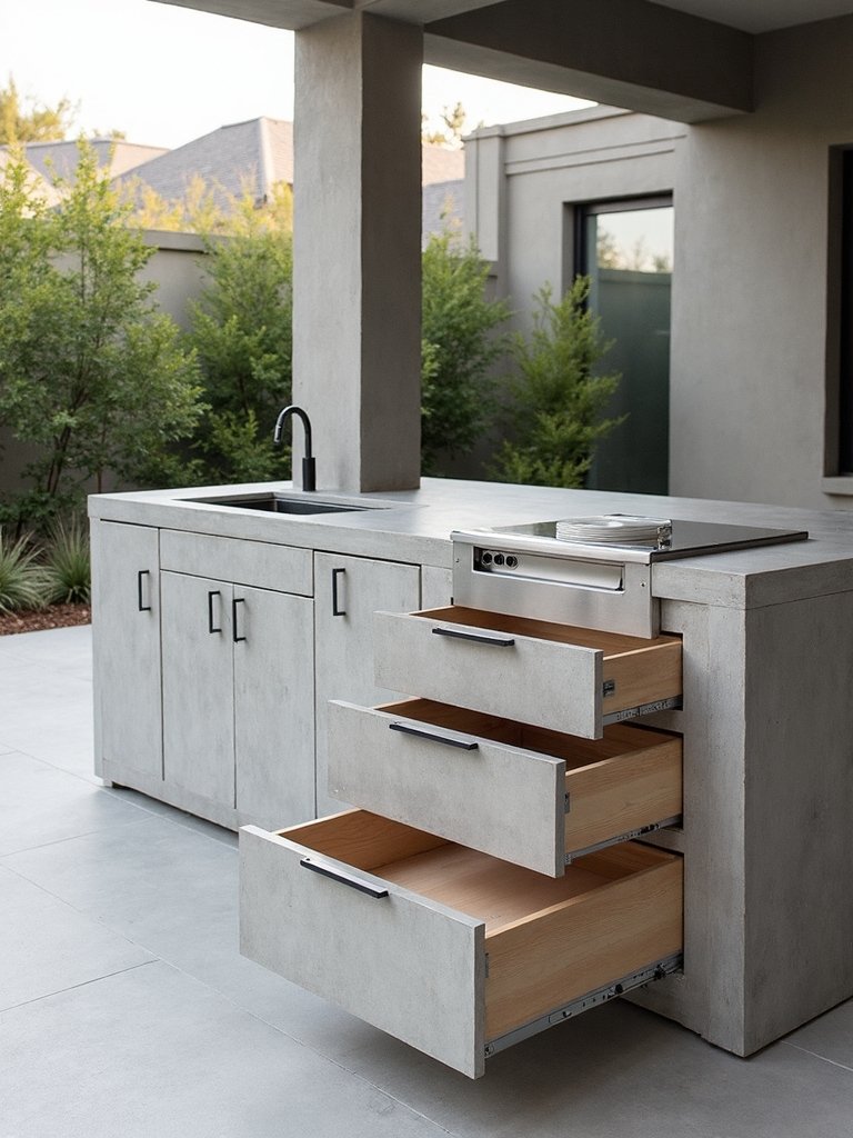 smart outdoor kitchen storage